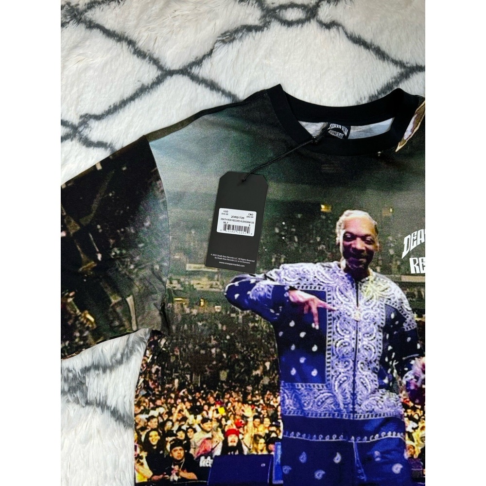 DEATH ROW Records Snoop Dogg All Over Print Concert T-Shirt Men's Sz S *NEW* - Picture 5 of 7